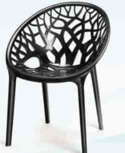 Crystal PP, Iron Black, Polypropylene Chair