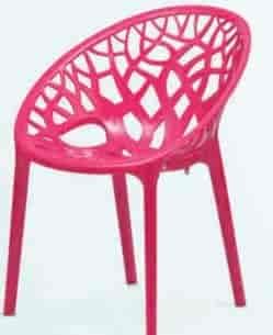 Crystal PP, Pink, Polypropylene Chair