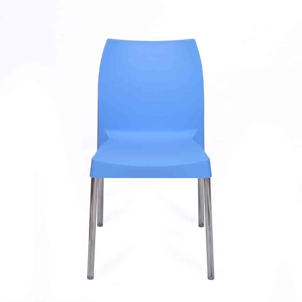 NILKAMAL Novella NS07 Stainless Steel Chair (Blue)